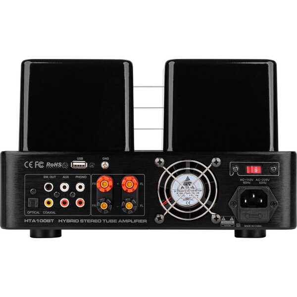 Main product image for Dayton Audio HTA100BT Hybrid Stereo Tube Amplifier with Bluetooth USB Aux Phono In Sub Out300-3842
